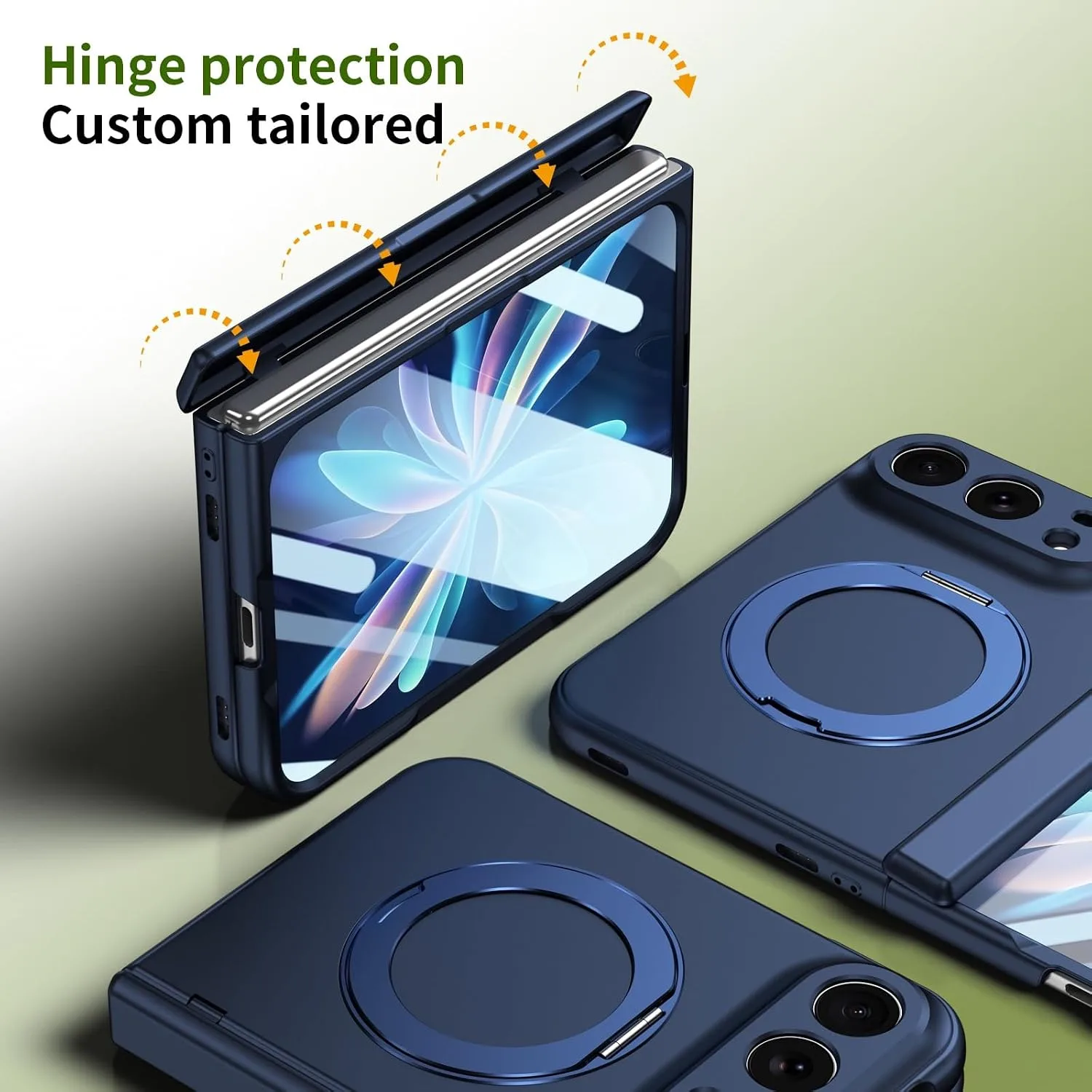 for iPhone Duo Case with Hinge Protection, Blue