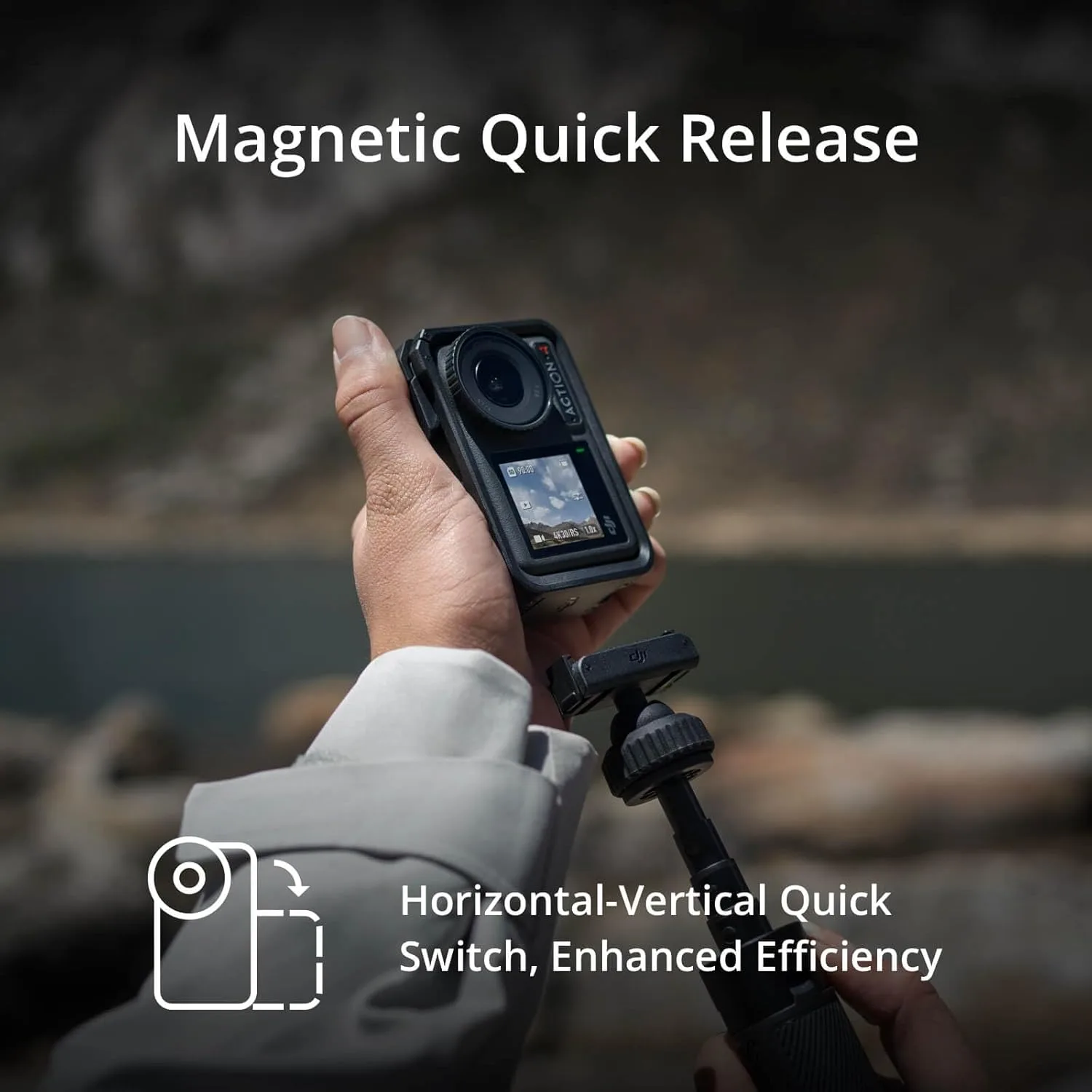 DJI Osmo Action 4 Standard Combo, Waterproof Action Camera Vlogging Camera