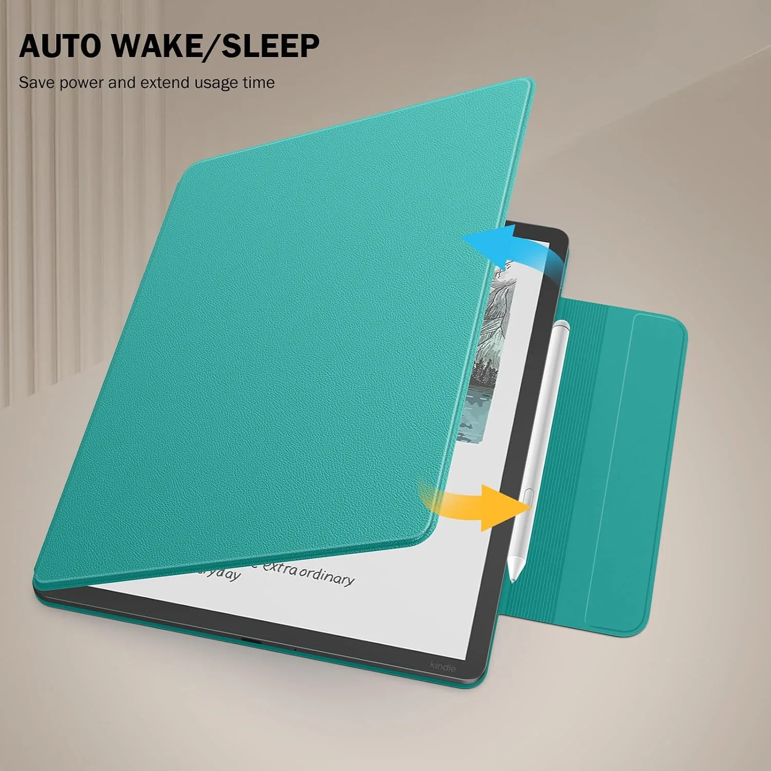 MoKo Magnetic Case for 11" Kindle Scribe 3rd & Colorsoft 1st, Jade Green