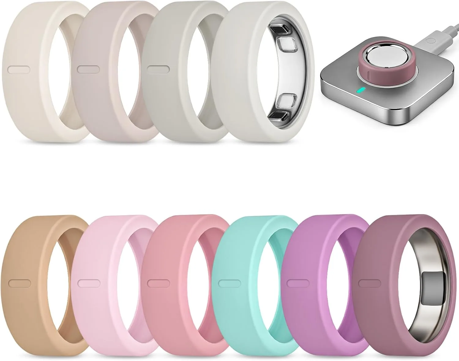 10 Pack Ring Cover Compatible with Oura Ring 5, Smart Ring Protector