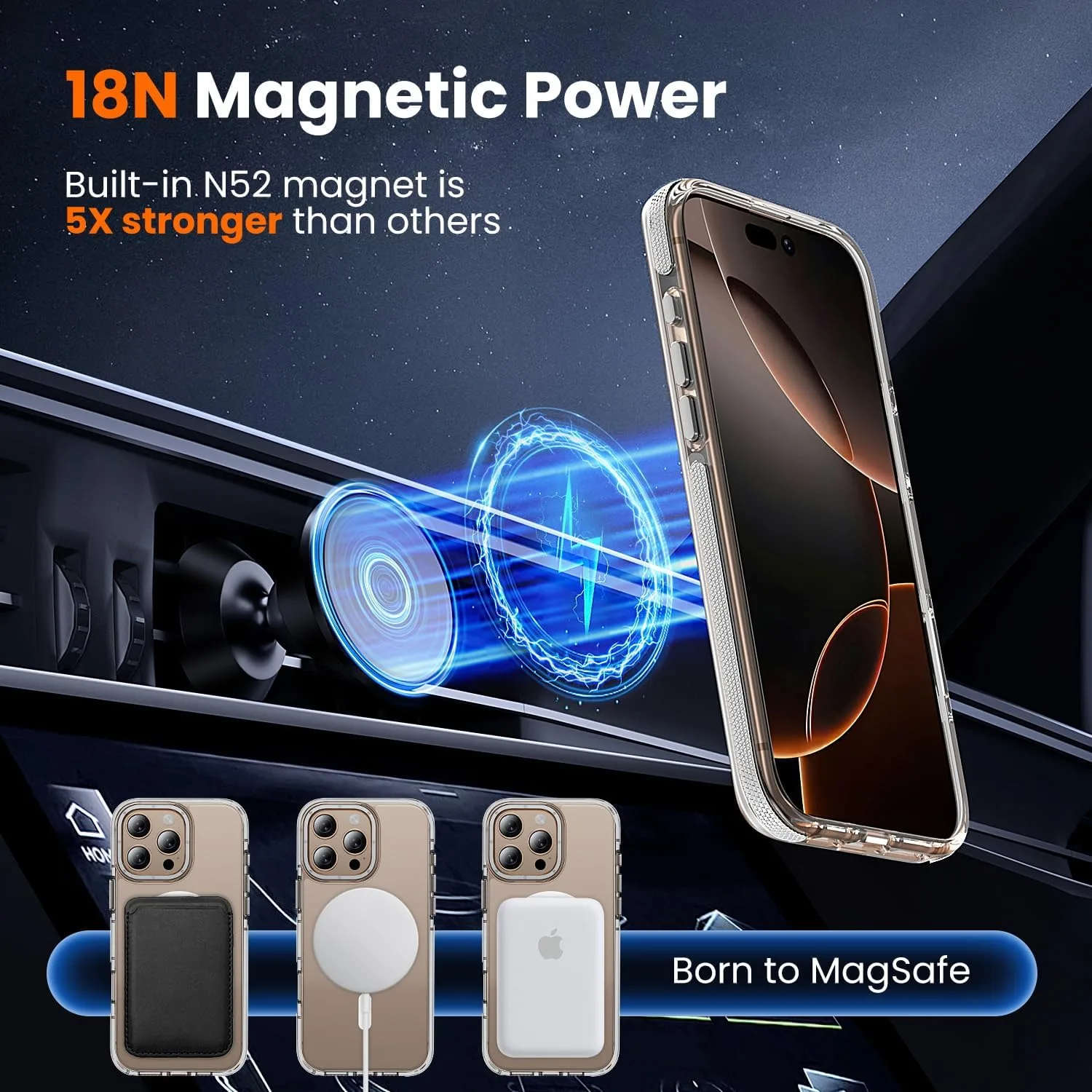 toushion 3 in 1 for iPhone 16 Pro Case Clear Bumper
