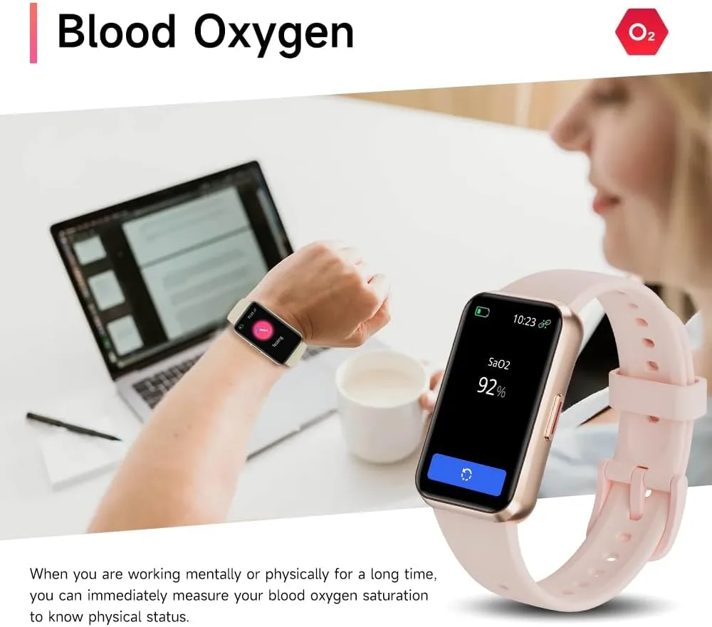 Fitness Trackers,Heart Rate Blood Oxygen Sleep Monitor,1.47‘’ OLED Display,Calorie Pedometer Steps Counter Activity watchs,Smart Band 24/7 Health Monitoring(Black)