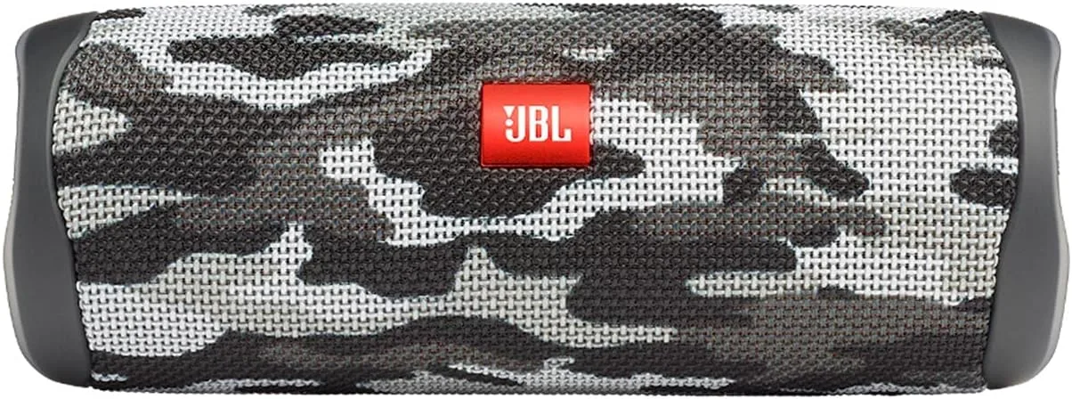 JBL Flip 5 (Black Camo) + Bundle with divvi! Protective Hardshell Case