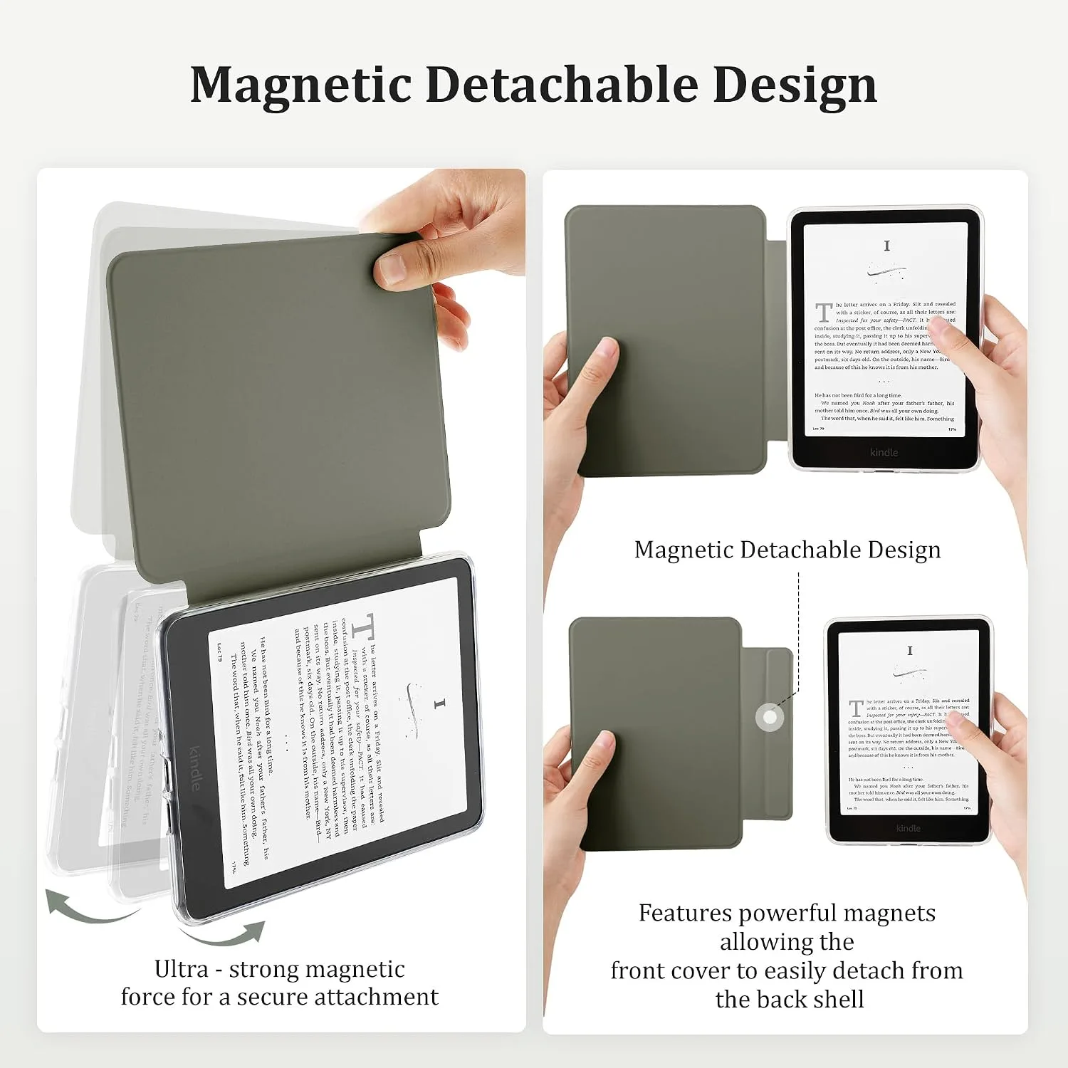 SESENSE Magnetic Case for 7'' Kindle Paperwhite 12th Gen 2024 & Colorsoft