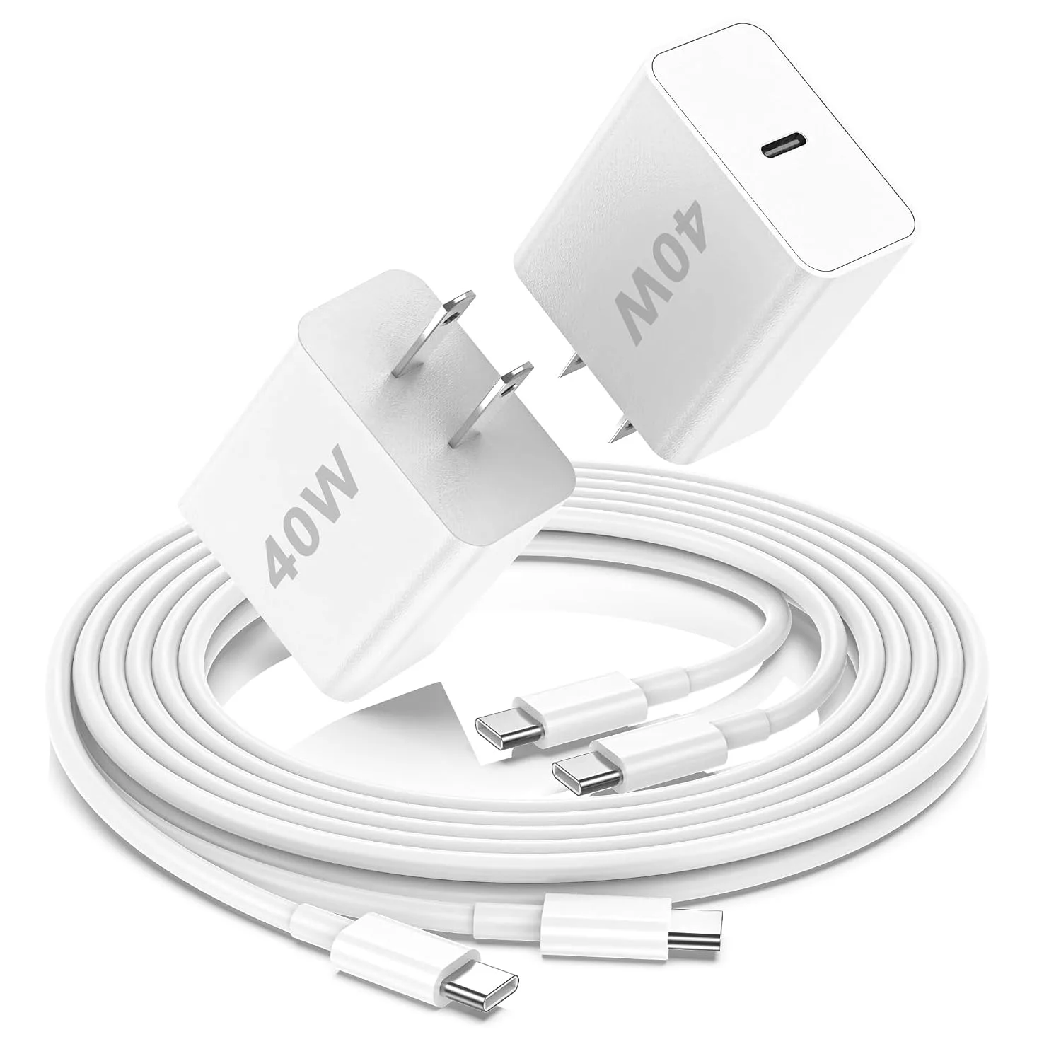 iPhone Charger Fast Charging, 40W USB C Charger 2 Pack for Home and Travel