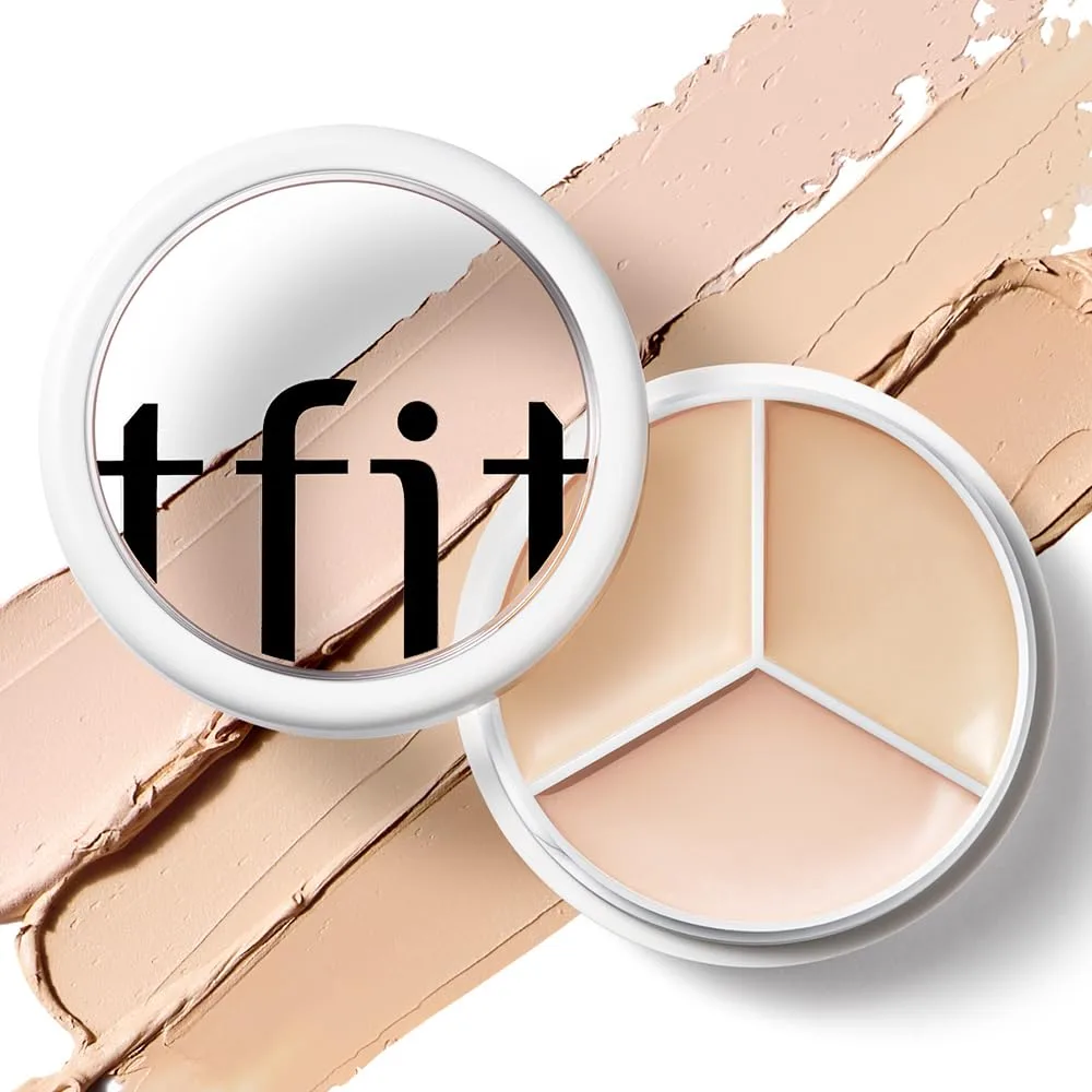 TFIT 3 Color Concealer Cream Palette Full Coverage 0.52 Ounce 00 Light