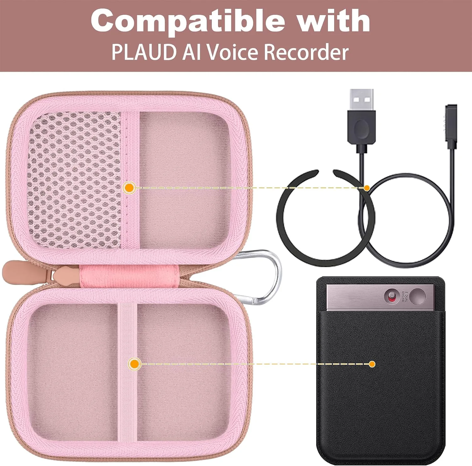 Hard Travel Case for PLAUD Note/Note Pro AI Voice Recorder