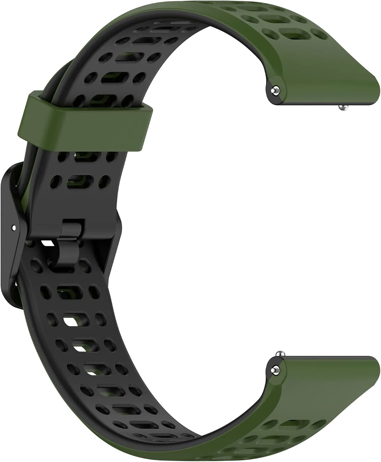 E ECSEM Compatible with COROS PACE 2 & COROS APEX 42mm & COROS APEX 2 Bands Two-Toned Silicone Breathable Replacement Sport Strap Quick-Release Wristband for COROS PACE 2 Smart Watch Women Men