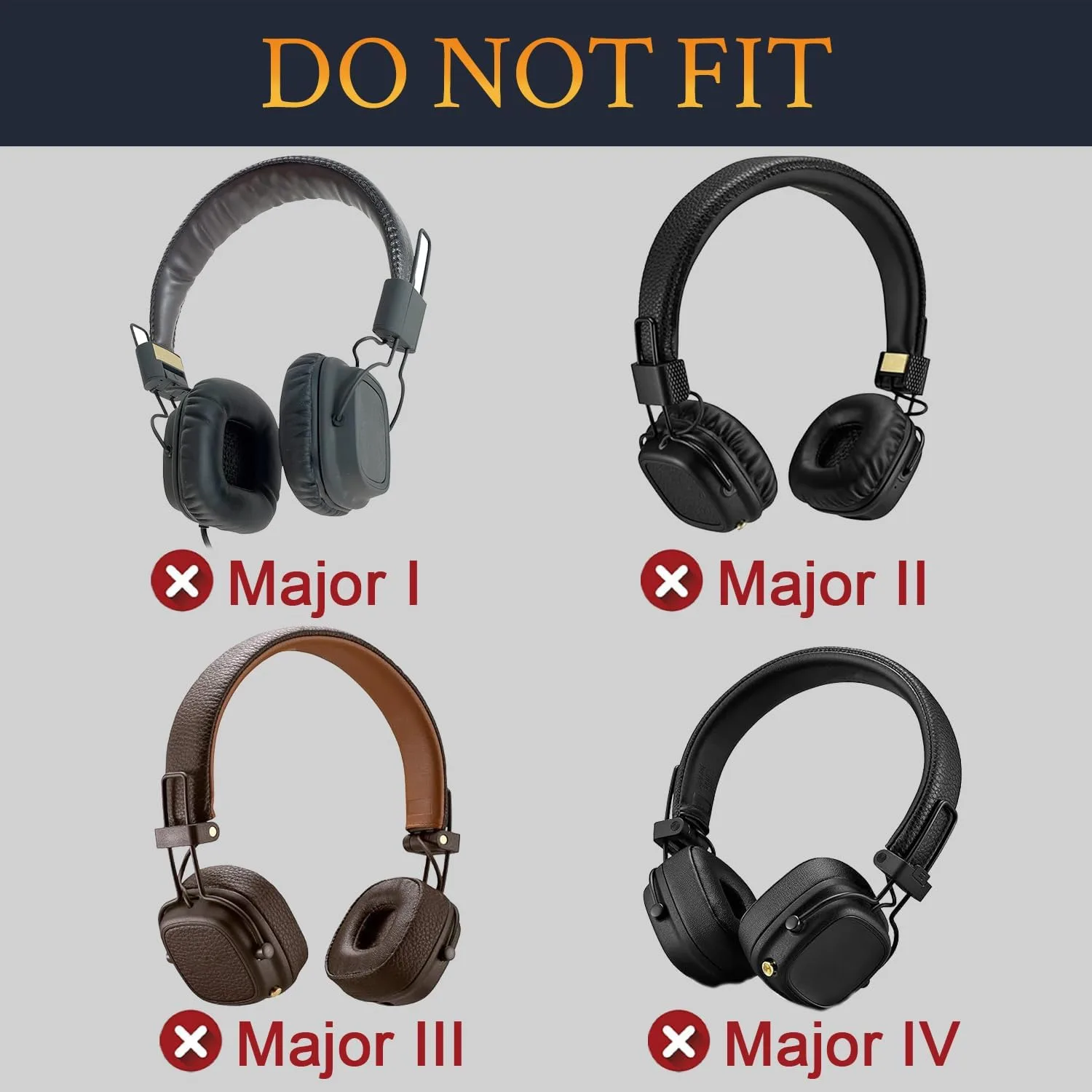 SOULWIT Earpads for Marshall Major V - Cream