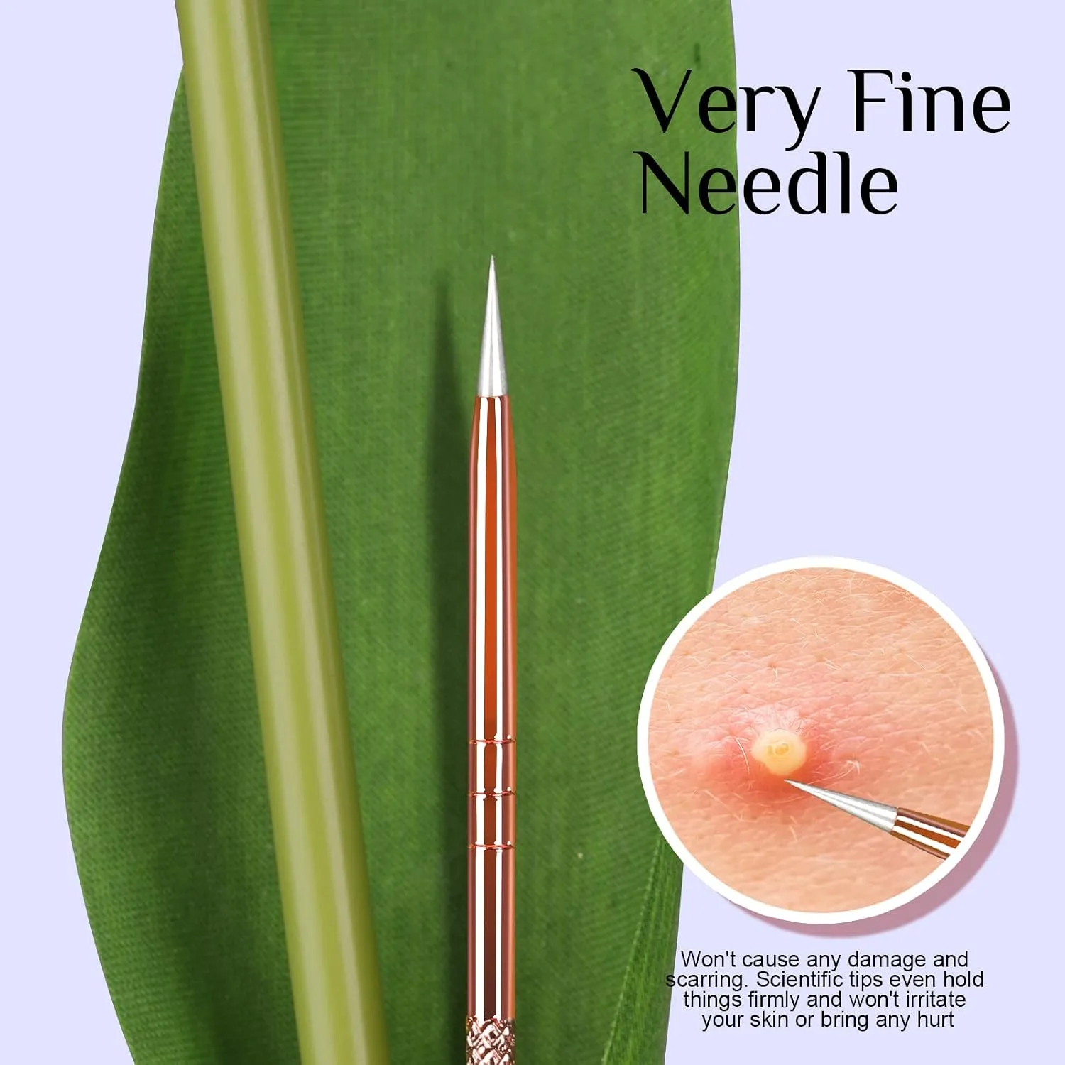 Teenitor Pimple Popper Tool, Blackhead Remover Tools, Comedone Extractor Tool Acne Tools, Pimple Extractor Tool, Blackhead Extractor Tool, Black Head Remover for Face Tool Rose Gold