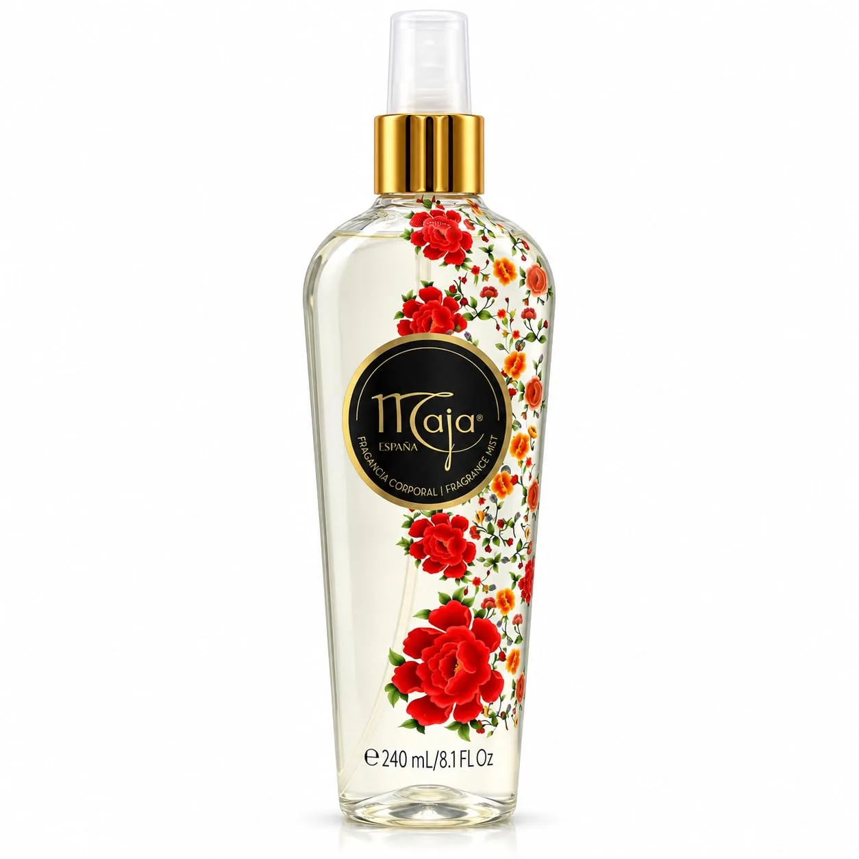 Maja Classic Perfumed Body Mist, Delicately Scented to refresh your Body with Flowers Essential Oils, Transparent, 8.1 Fl Oz, Spray Bottle