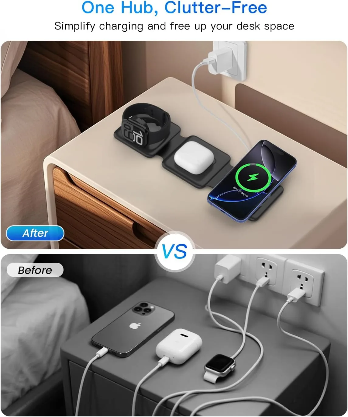 Fold Magnetic Wireless Charger for iPhone: Compact Charging Pad Fit Travel