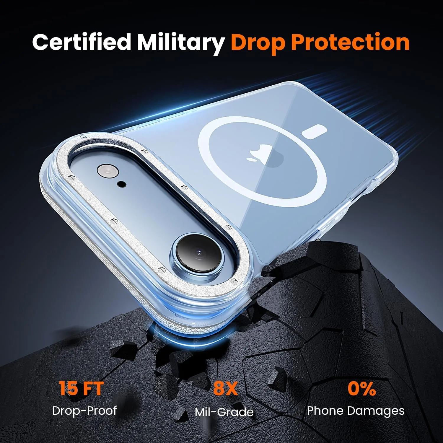 toushion 3 in 1 for iPhone Air Case Clear Bumper