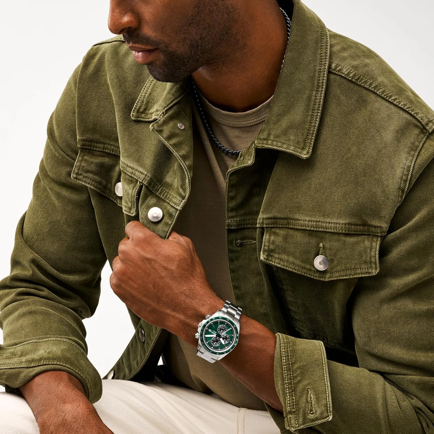 Fossil Men's Watch, Autocross Multifunction Stainless Steel Watch for Men
