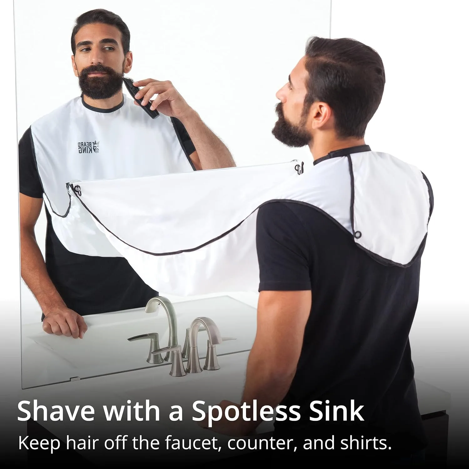 BEARD KING Beard Bib Apron - As Seen on Shark Tank – Gifts for Him, Stocking Stuffers for Men, Mens Gift