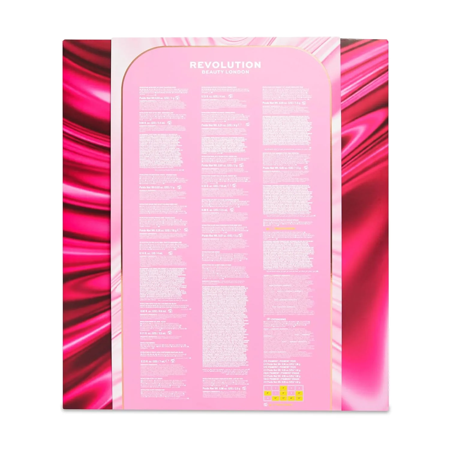 Revolution Beauty London Revolution 24-Day Advent Beauty Calendar 2026, Holiday Makeup Gift Set