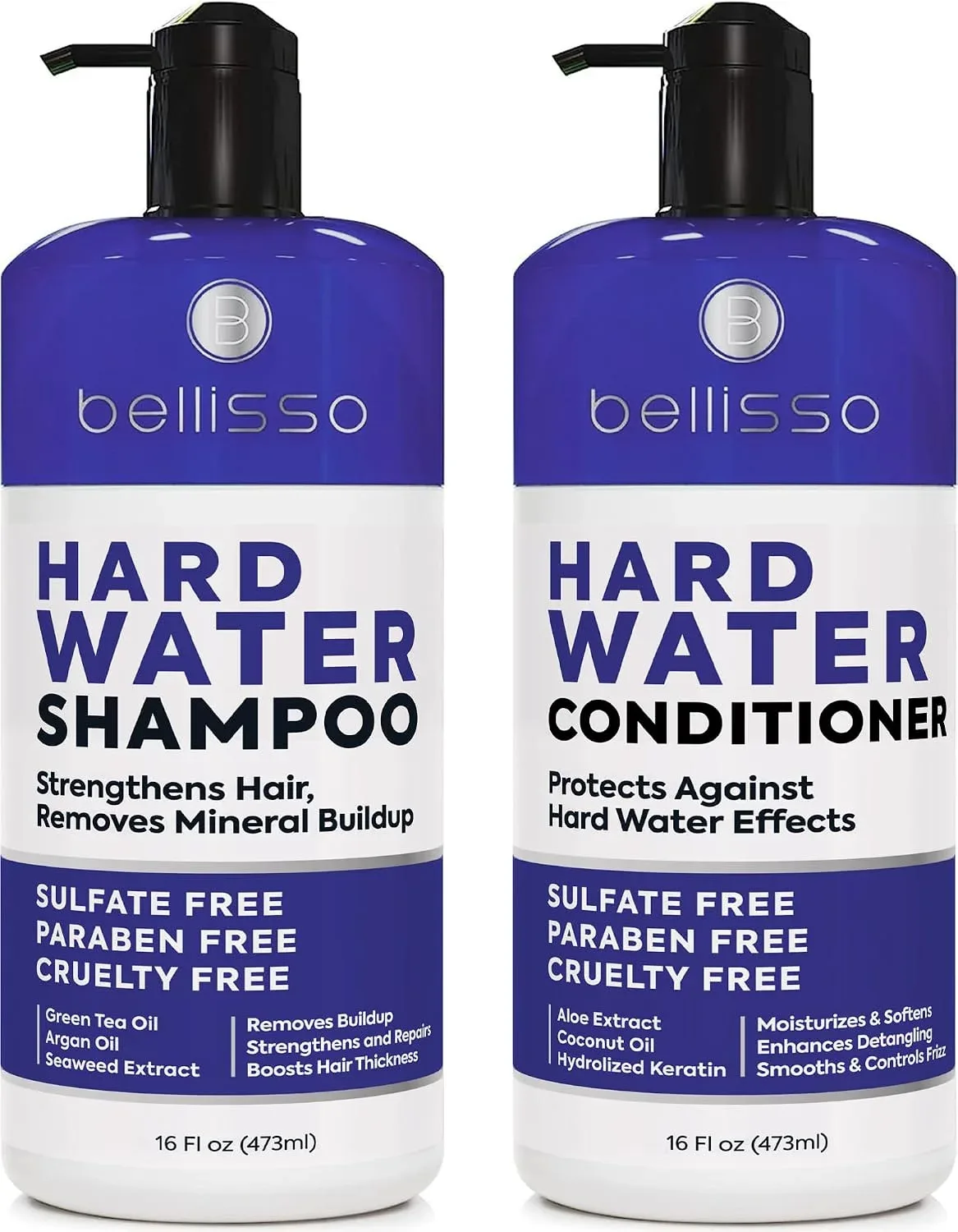 Set de Shampoo y Acondicionador para Agua Dura Bellisso Sin Sulfatos