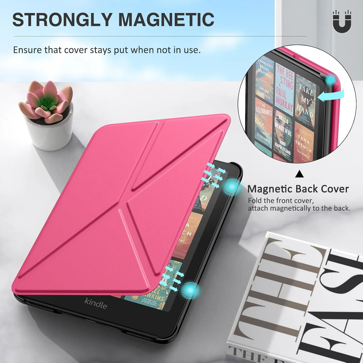 MoKo Case for 7" Kindle Paperwhite 12th Generation 2025/2024, Magenta