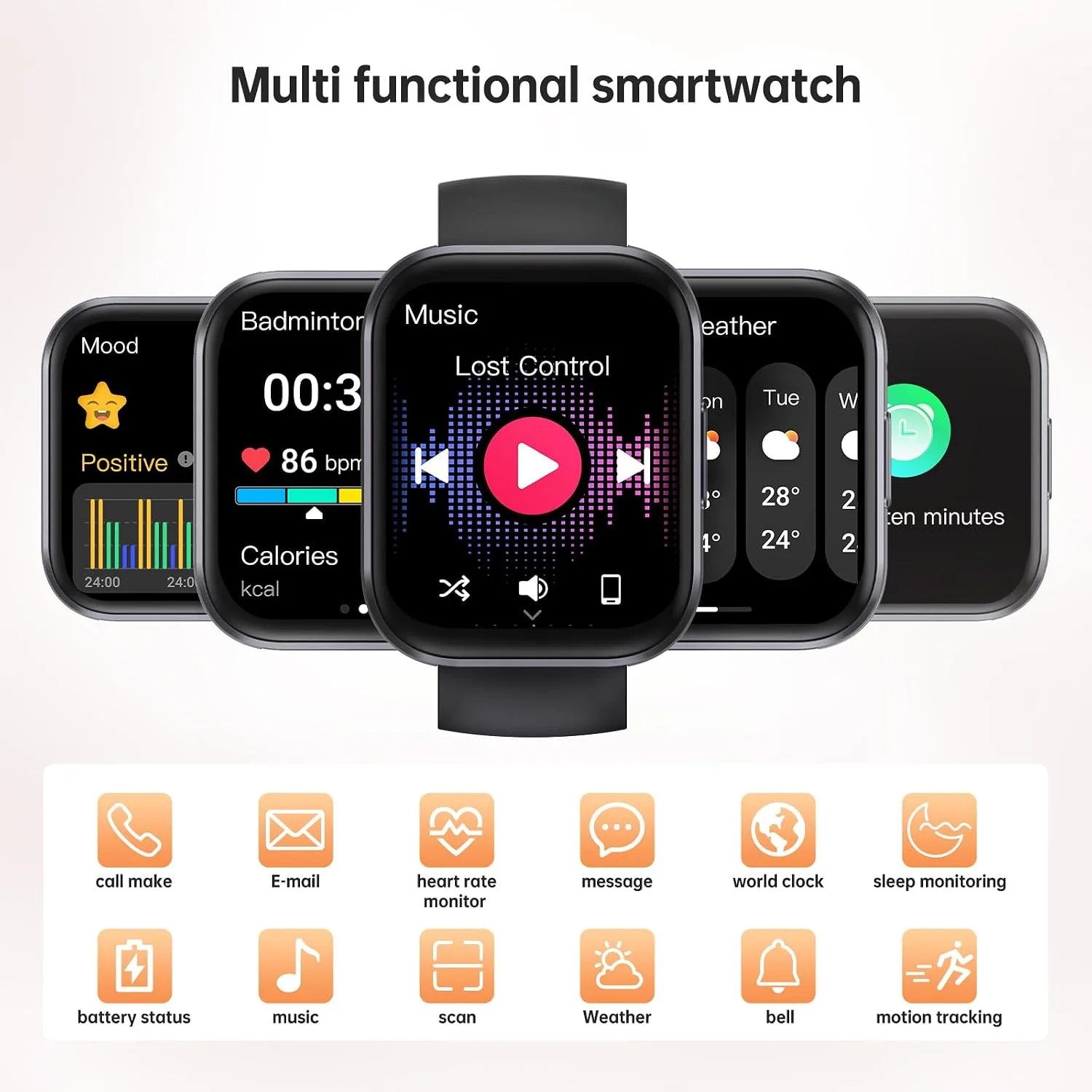 Smart Watch for Men Women, 1.91"HD Smartwatch with Bluetooth Answer/Call