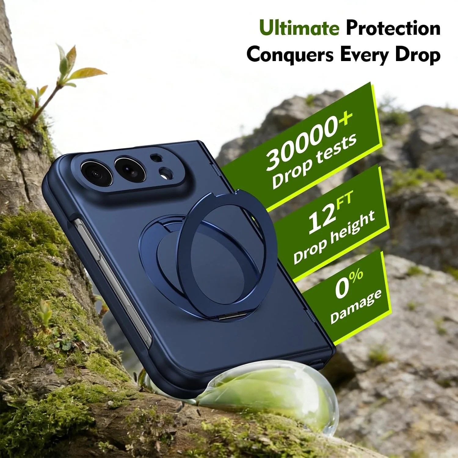 for iPhone Duo Case with Hinge Protection, Blue