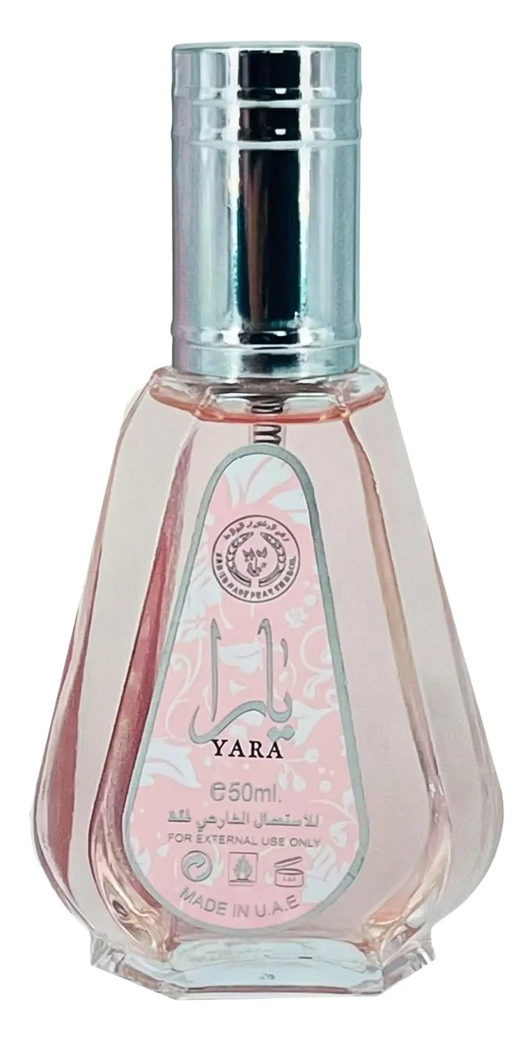 Lattafa Yara for Women Eau de Parfum Spray, 3.4 Ounce (Pack of 2)