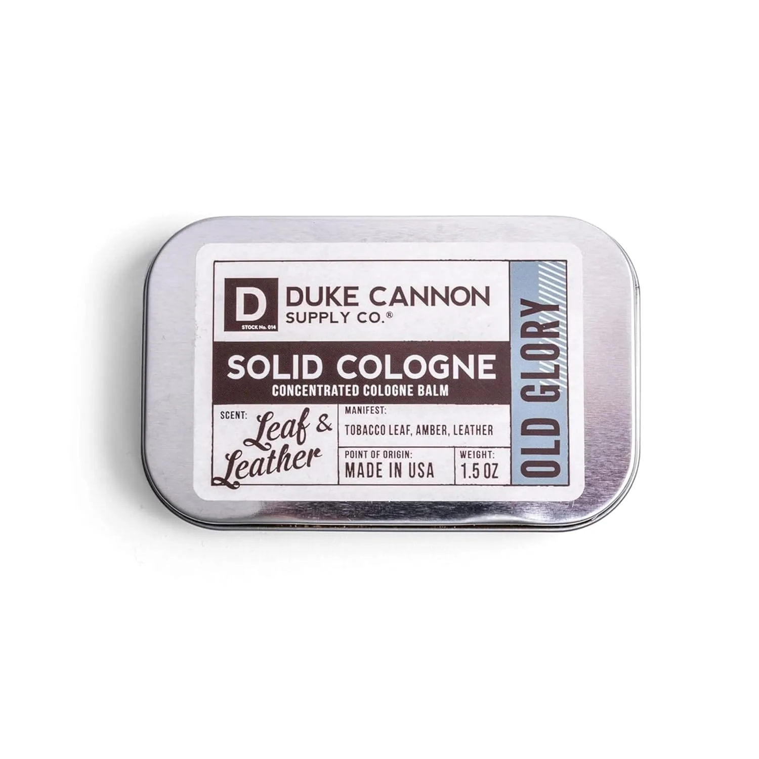 Duke Cannon Supply Co. Solid Cologne for Men Midnight Swim - Cold Water, Crisp Greens, Fresh Air - Concentrated Balm, Travel-Friendly Tin, 1.5 oz (1 unit) (Pack of 2)