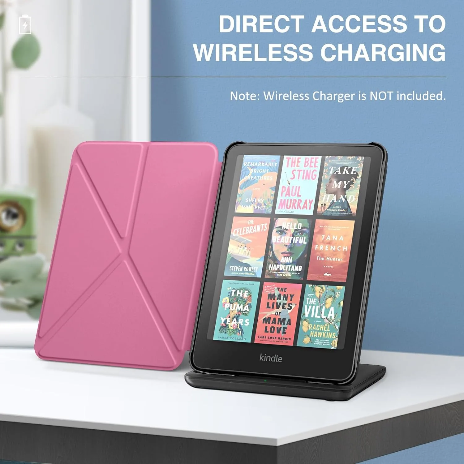 MoKo Case for 7" Kindle Paperwhite 12th Generation 2025/2024, Magenta