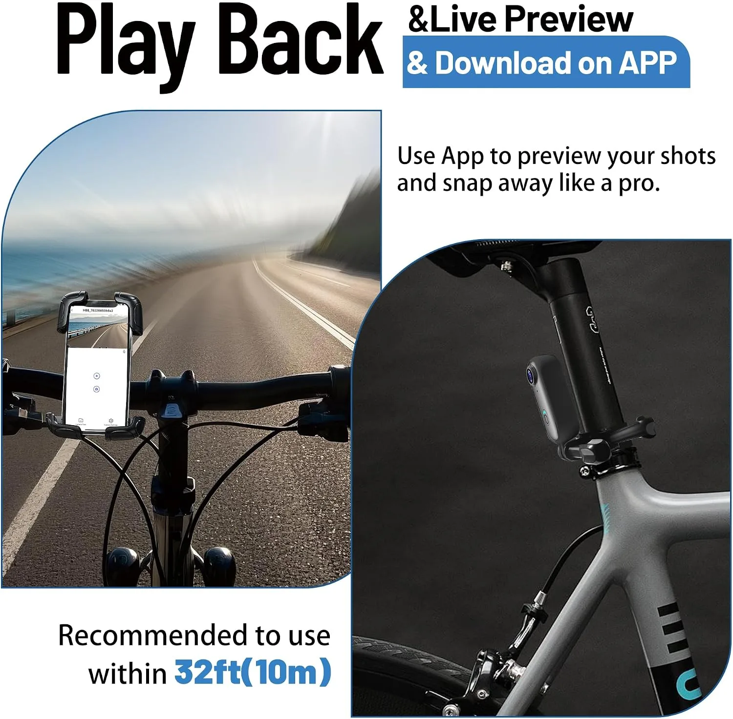 4K Mini WiFi Action Camera 128GB Thumb POV Portable Body Cam Wearable Video Recorder with IPX7 Waterproof Underwater Camcorder, Helmet Mount, Magnetic Sport DV for Bike Cycling, Pet, Vlogging(Black)