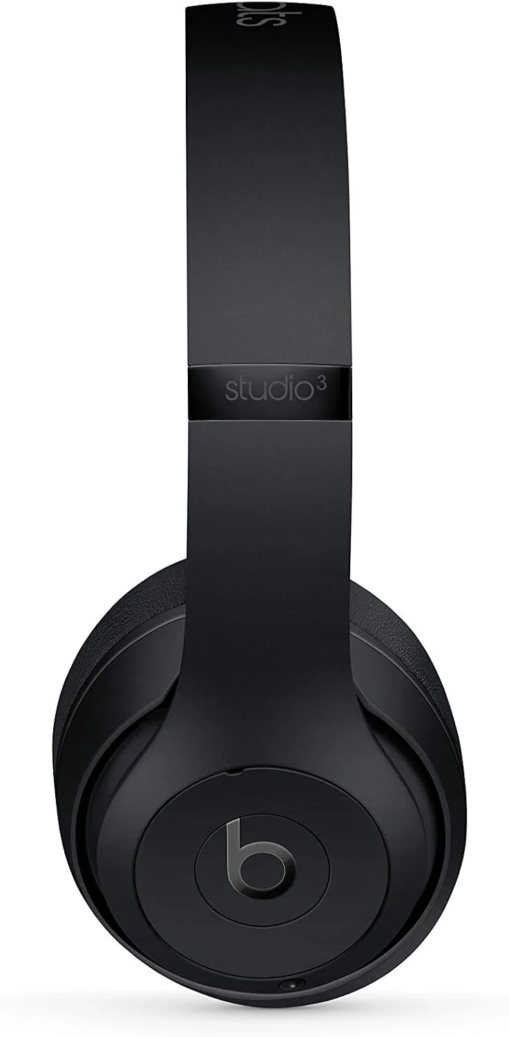 Beats Studio3 Wireless Noise Cancelling Over-Ear Headphones - Apple W1 Headphone Chip, Class 1 Bluetooth, Active Noise Cancelling, 22 Hours of Listening Time - Matte Black (Previous Model)
