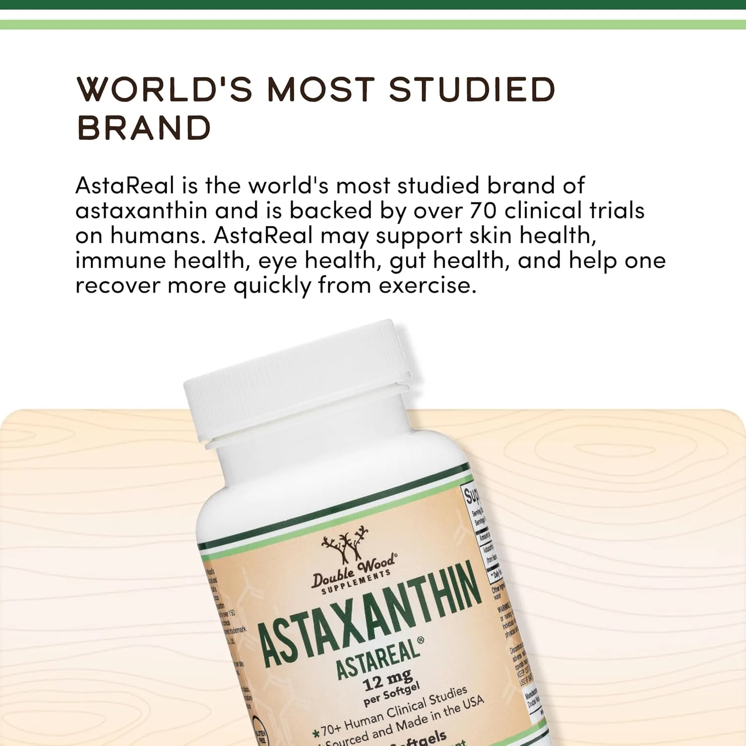 Astaxanthin 12mg Softgels, Clinically Studied AstaReal, 60 Softgels