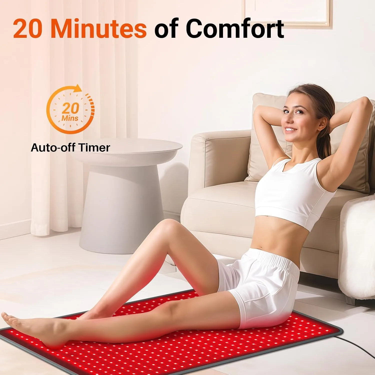 Comfytemp Red Light Therapy Pad for Body, 41.5'' x 26'', 660nm & 850nm