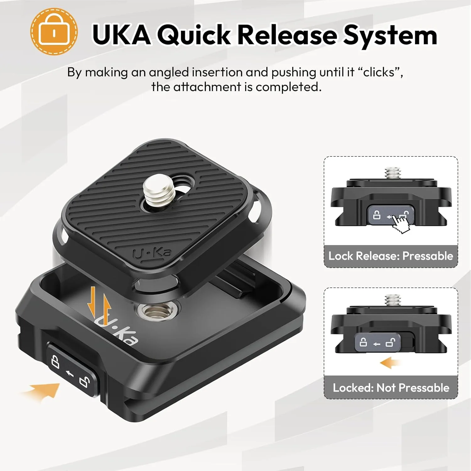 ULANZI UKA01 Camera Quick Release Plate, Tripod Mount Camera Adapter Kit
