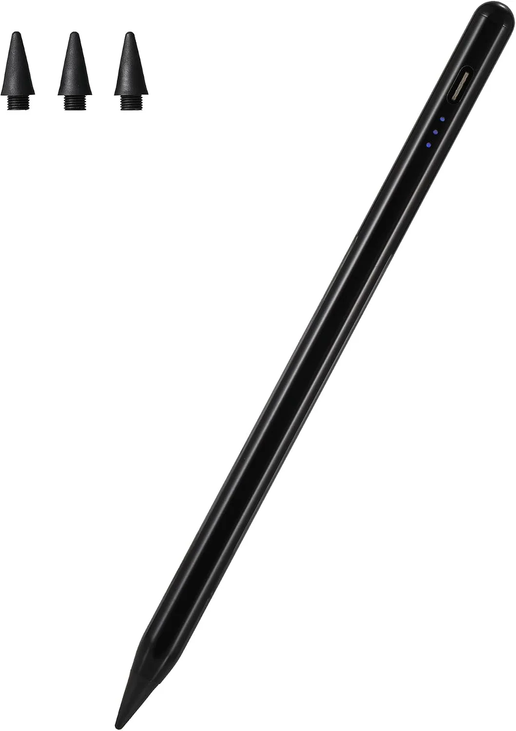 Stylus Pen for iPad A16 11th 10th 9th 8th 7th 6th Generation, iPad Pro 12.9 11 13 inch M4, iPad Air M3 M2 5th 4th 3rd Gen, iPad Mini A17 Pro 7 6 5, for Apple Pencil Pro 1st 2nd Gen Alternative (Black)