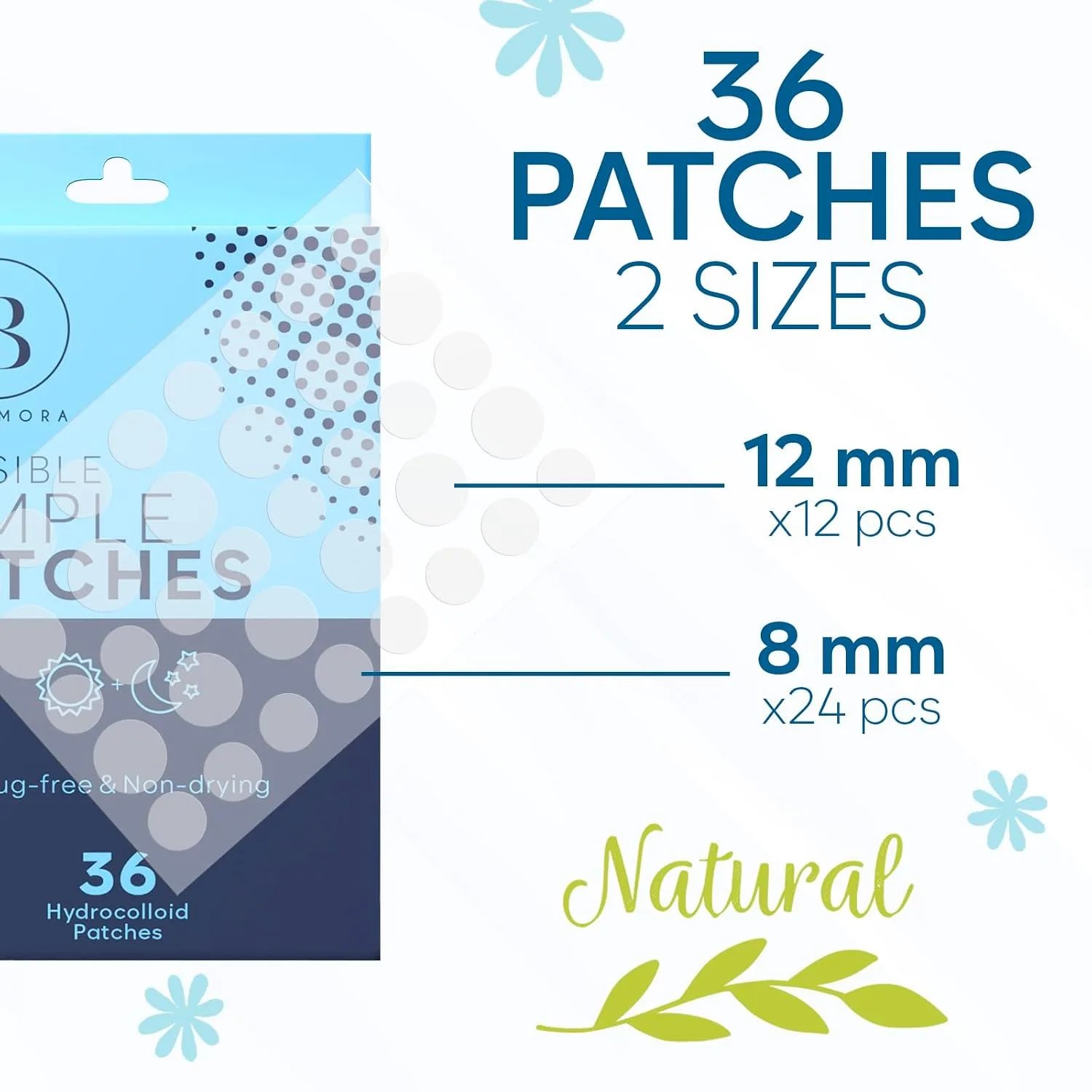 Pimple Patches, 36 Count, Hydrocolloid Invisible Spot Stickers for Face