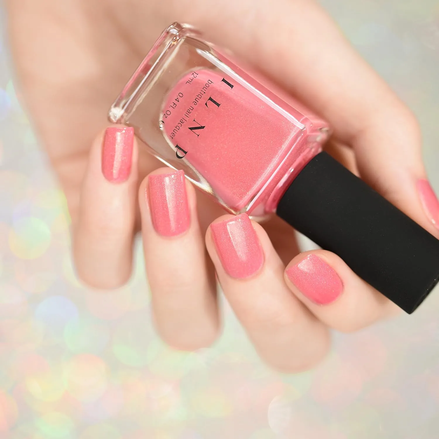 ILNP Cutie Pop - Rosy Pink Holographic Nail Polish