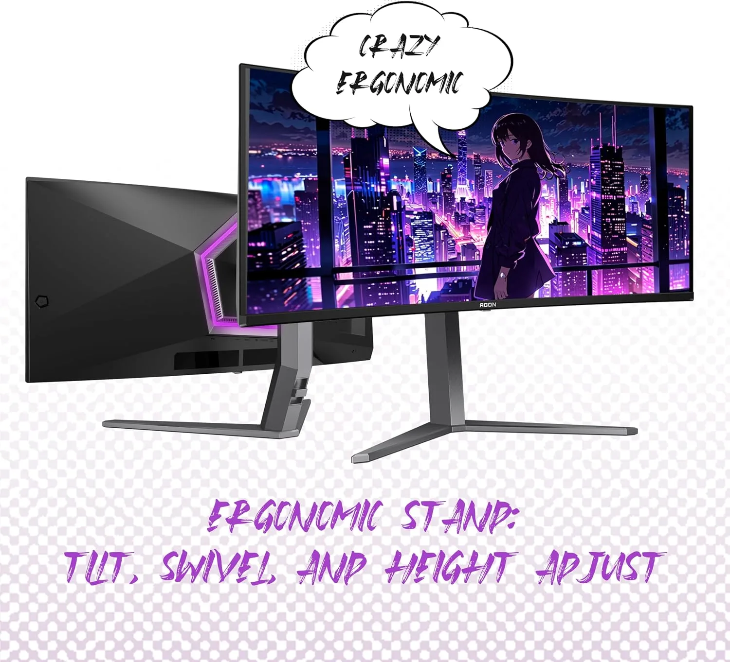 AOC Agon Pro 34" Curved Gaming Monitor QD OLED 175Hz NVIDIA G-SYNC AG346UCD