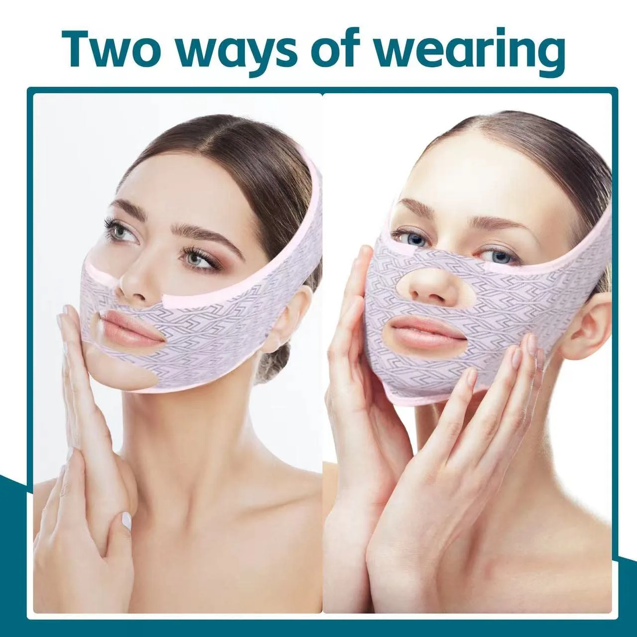 Beauty Face Sculpting Sleep Mask, Double Chin Reducer,V Shaped Slimming Face Mask, Reusable Facial Shaped UP Lift Mask- Anti-Aging and Anti-Wrinkle Band（1Pcs）