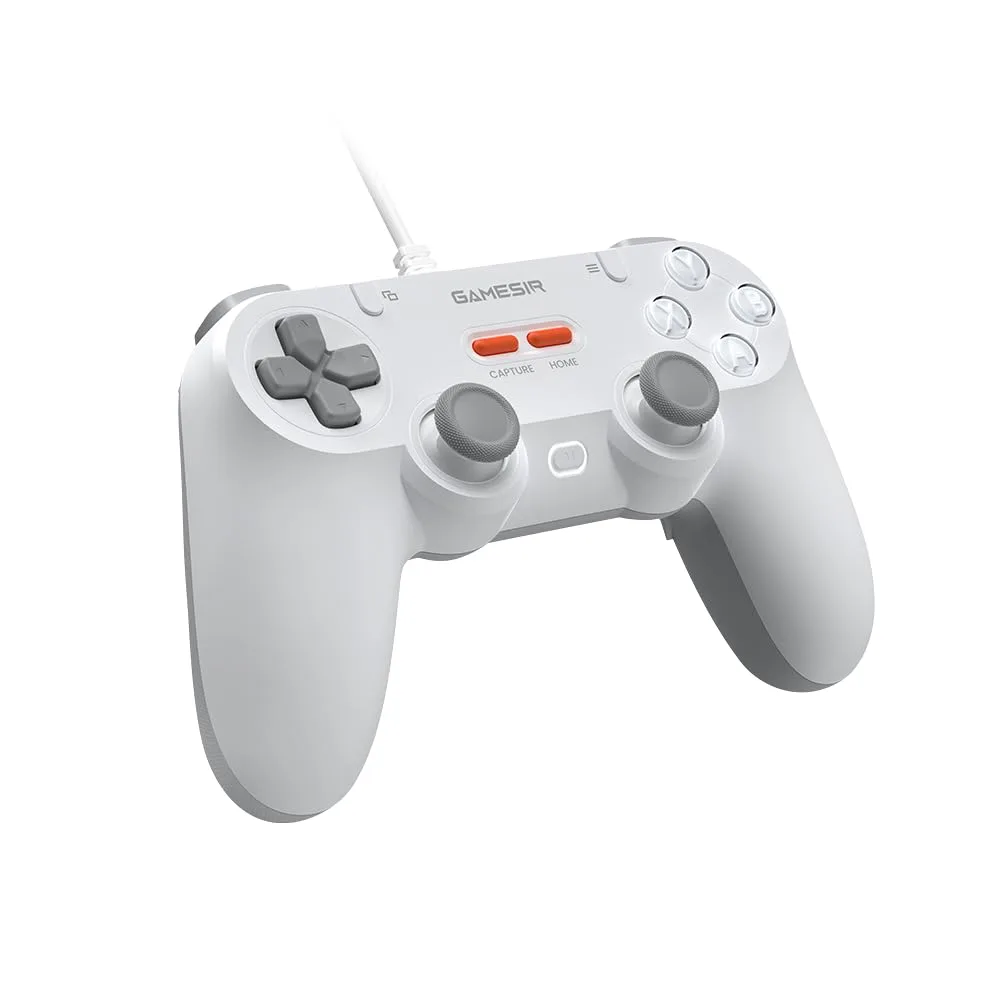 GameSir Tegenaria Lite Wired Game Controller For Switch, Android, iOS, PC, Steam With Retro 90s Design, Hall Effect Sticks, 1000Hz Polling Rate, Dual Rumble Motors, Mappable Back Buttons, Ultra-Low Latency, Ergonomic Design -Serene White