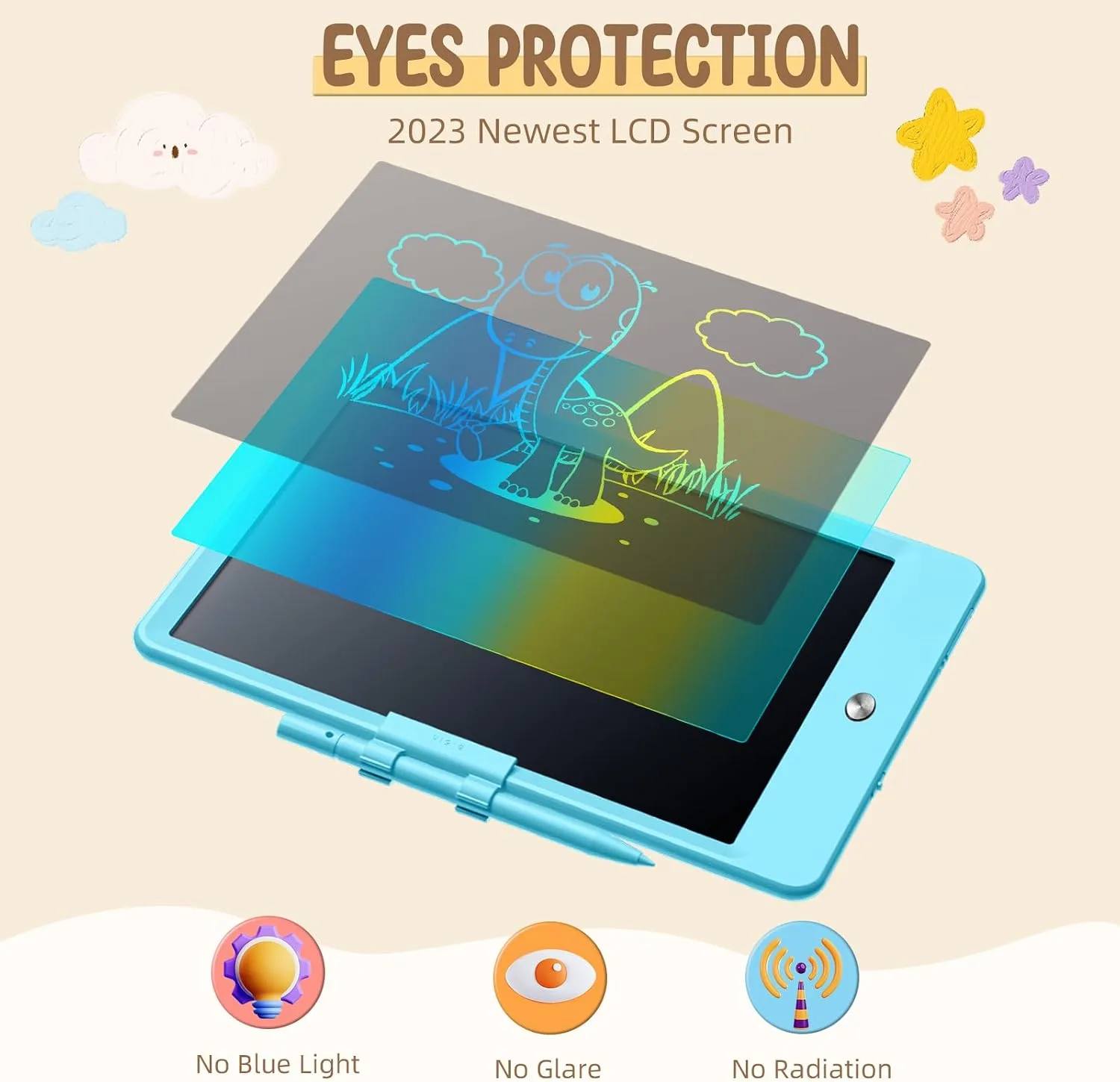 Kidopire LCD Writing Tablet, 2Pack Drawing Pad for Kids, Kid Doodle Board