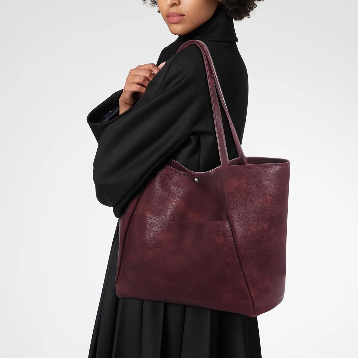 Large Tote Bag for Women Vegan Leather Weekender Handbags Purses