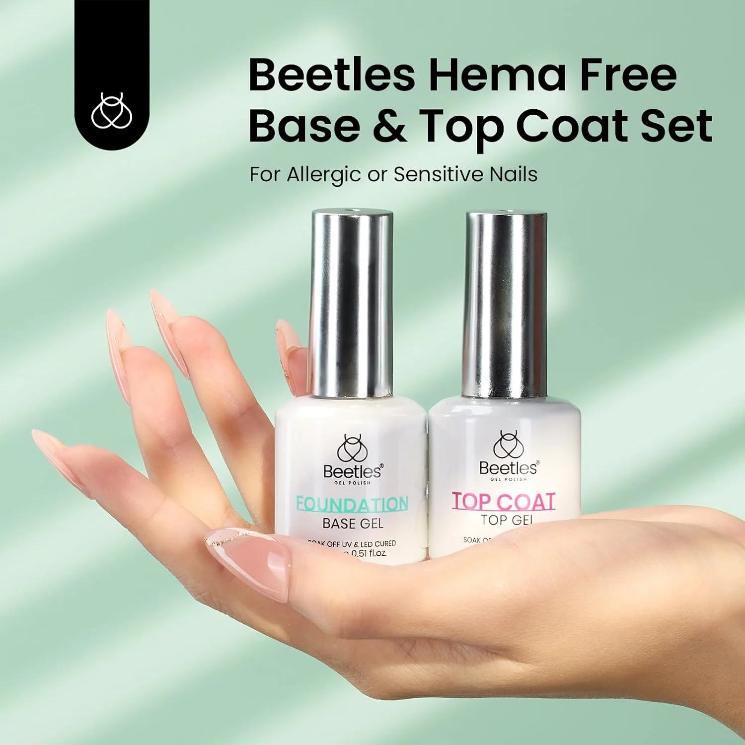 Beetles HEMA Free Base and Top Coat Set 2Pcs 15ML