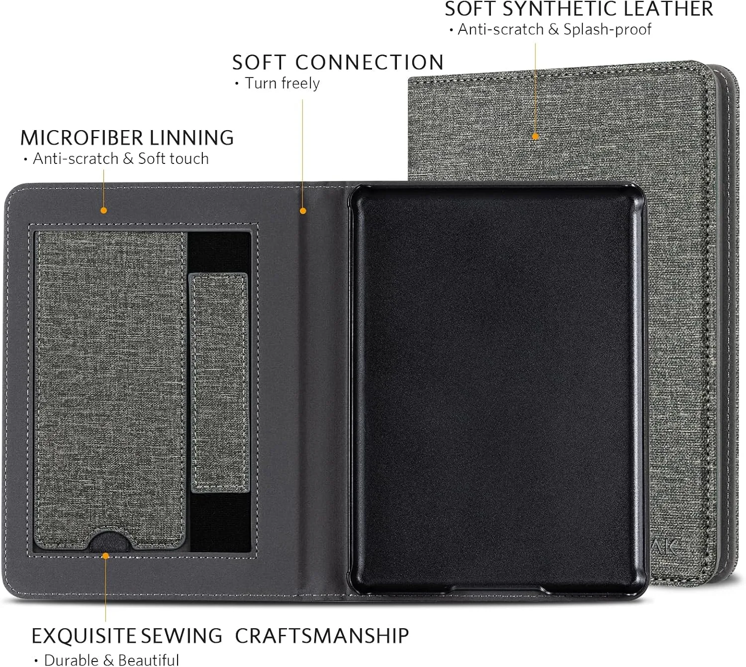 CoBak Case with Stand for for 6" Kindle (2024 & 2022, 11th Gen)