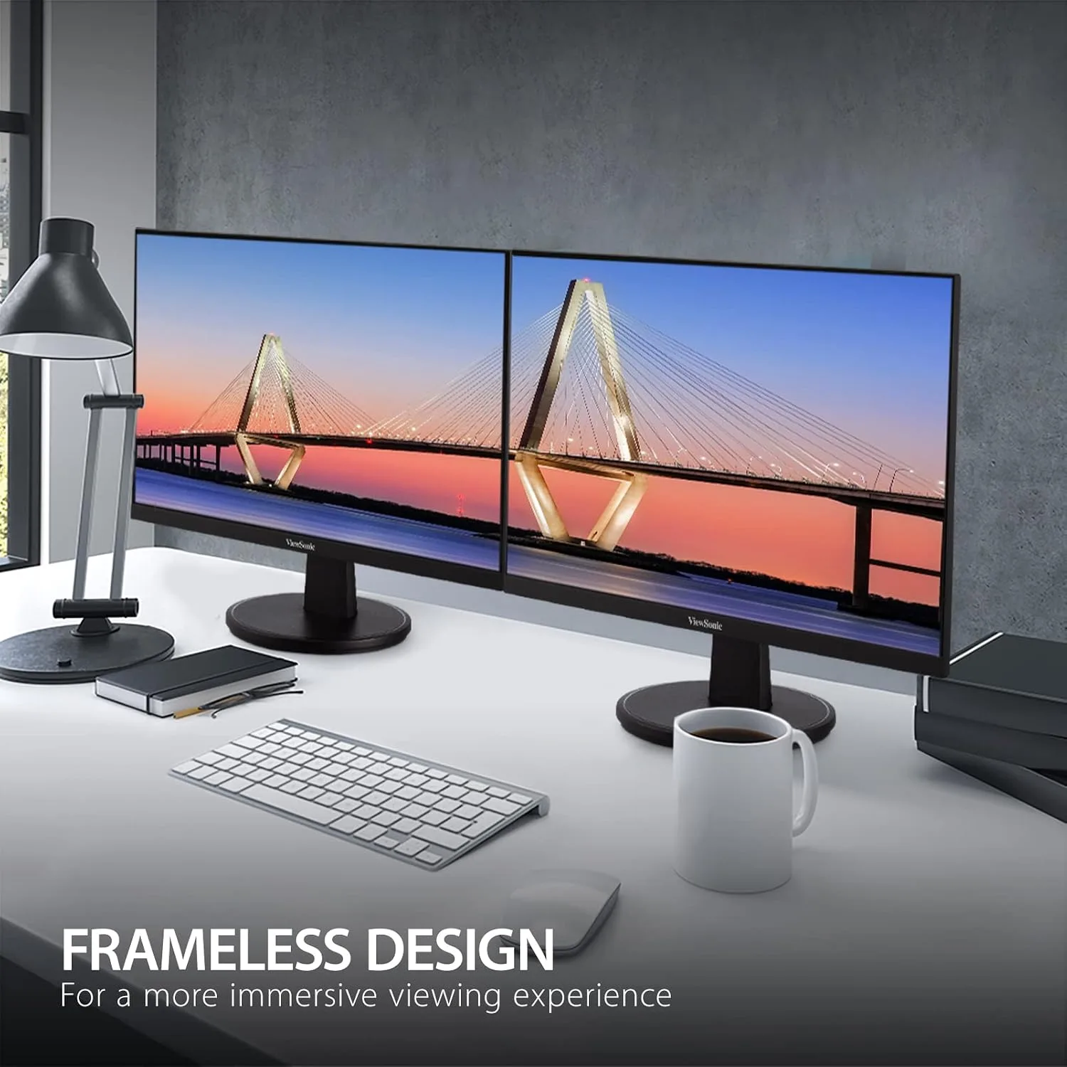 ViewSonic VS2247-MH 22 Inch 1080p Monitor, 100Hz Refresh Rate for Smooth Home and Office Viewing, Eye Care Technology, Thin Bezels, HDMI, and VGA Inputs