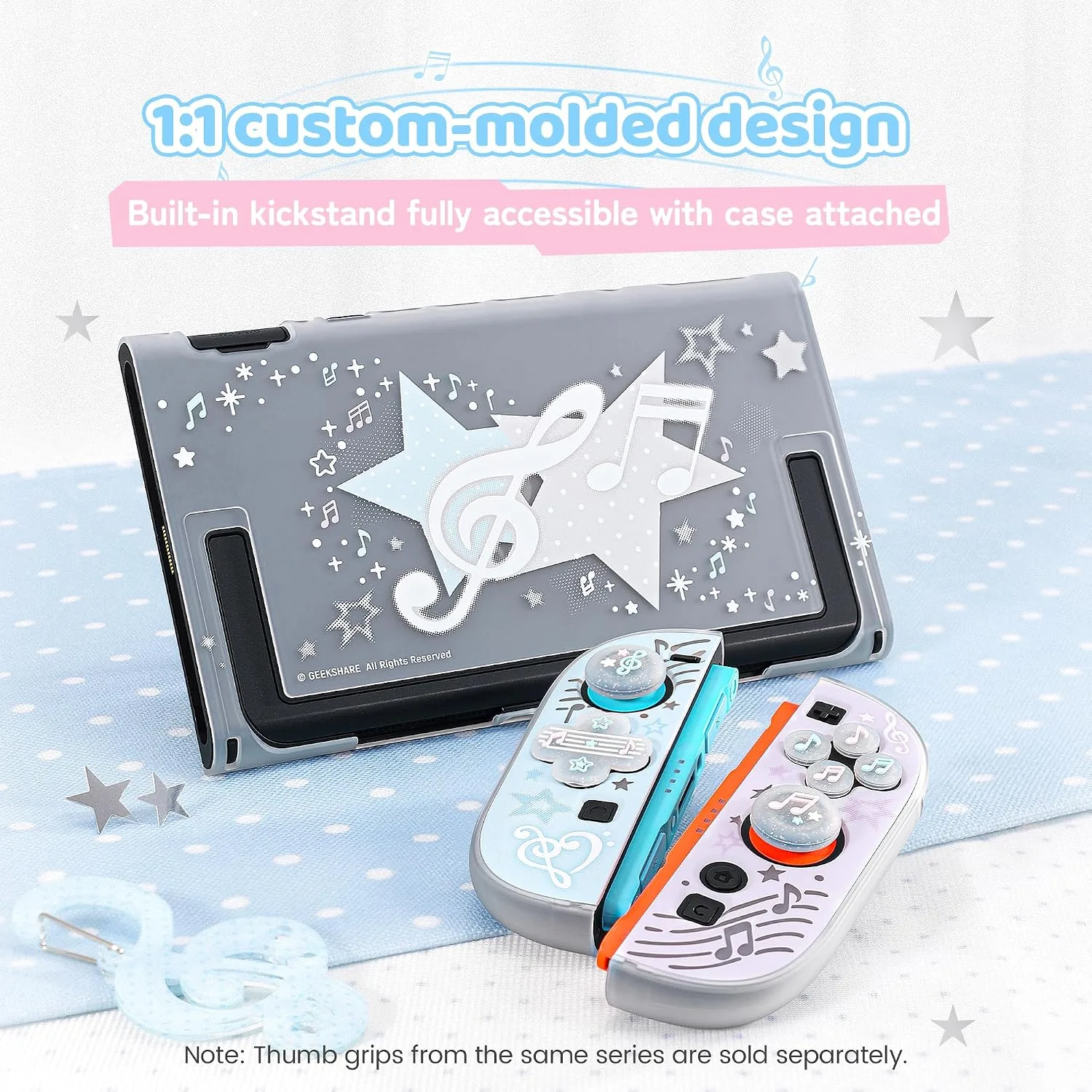 GeekShare Protective Shell Compatible with Switch 2 (Music Notes)