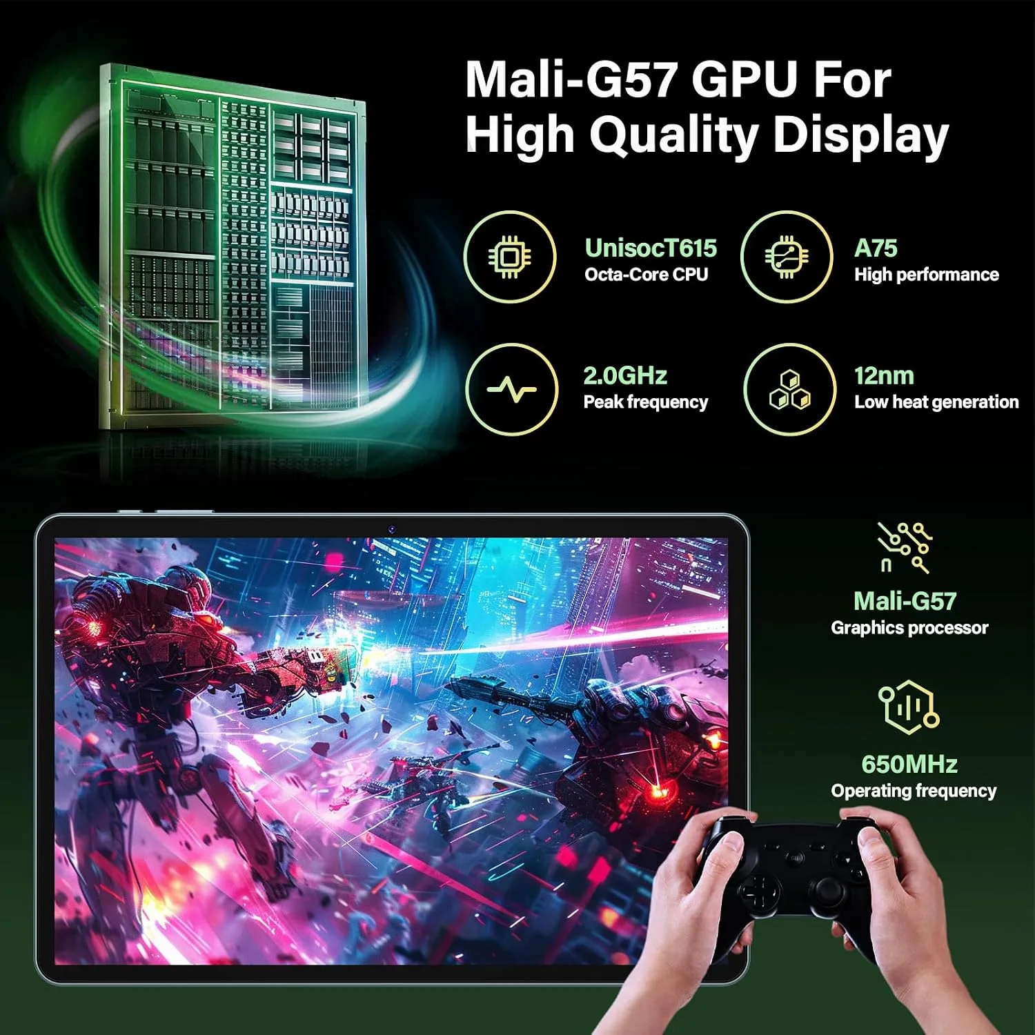 Android 16 Tablet with Keyboard - 13 inch Tablet with 32GB+256GB+2TB Expand