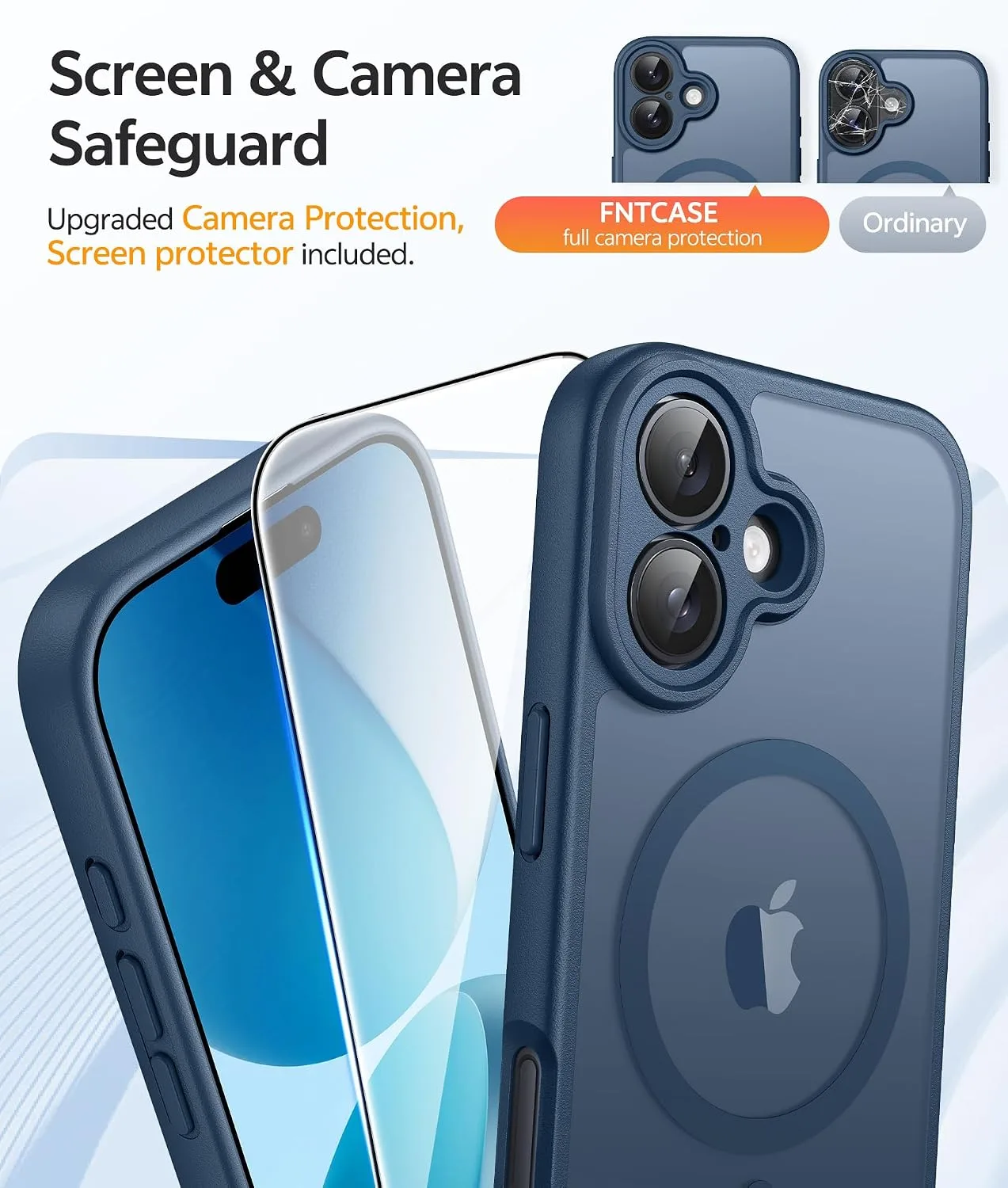 FNTCASE for iPhone 17 Case, Fit for Magsafe, Blue