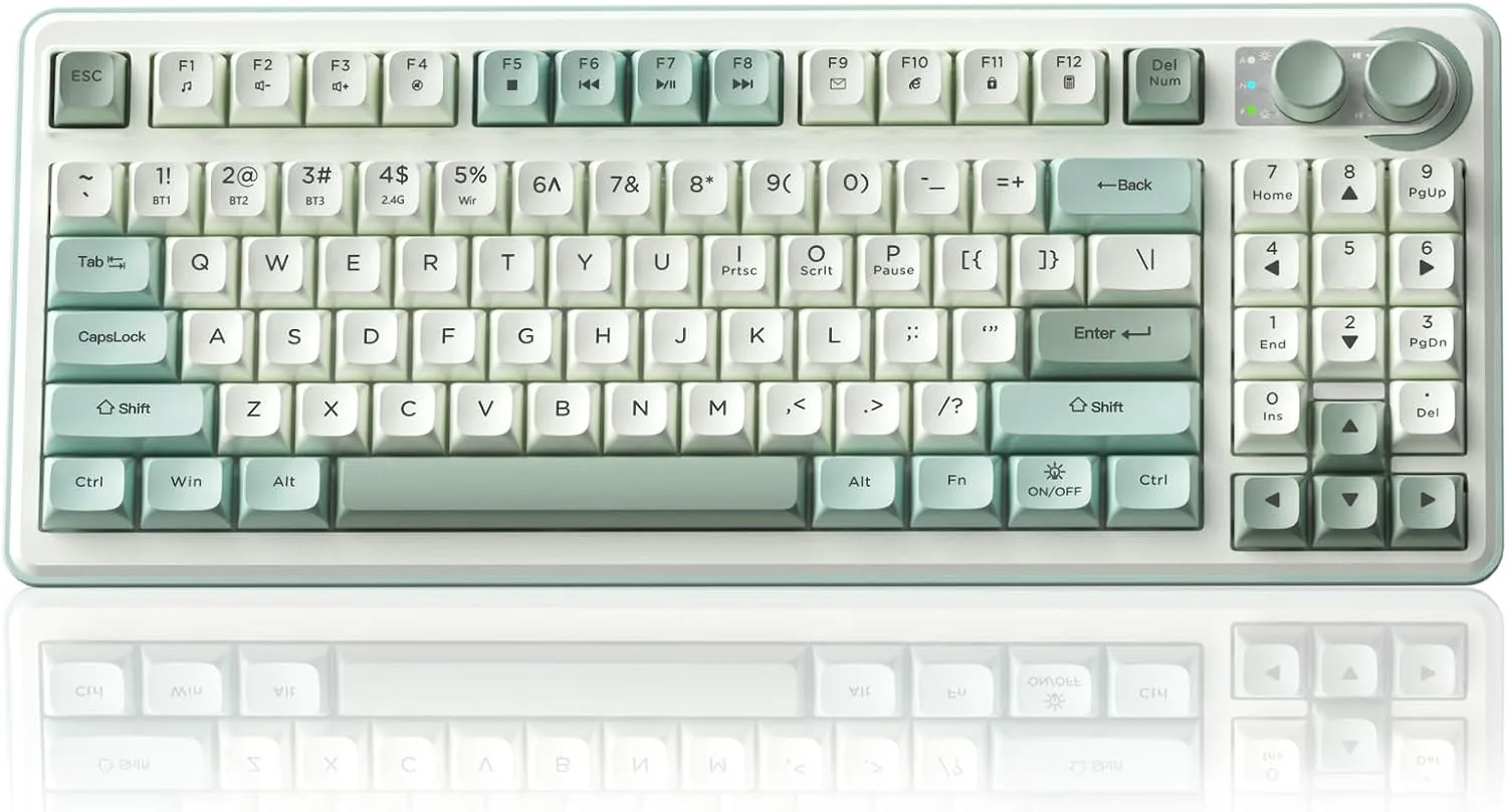 Teclado Gamer Corbobo SOLAKAKA SK90 75% Inalámbrico con Media Knob y Teclado Numérico