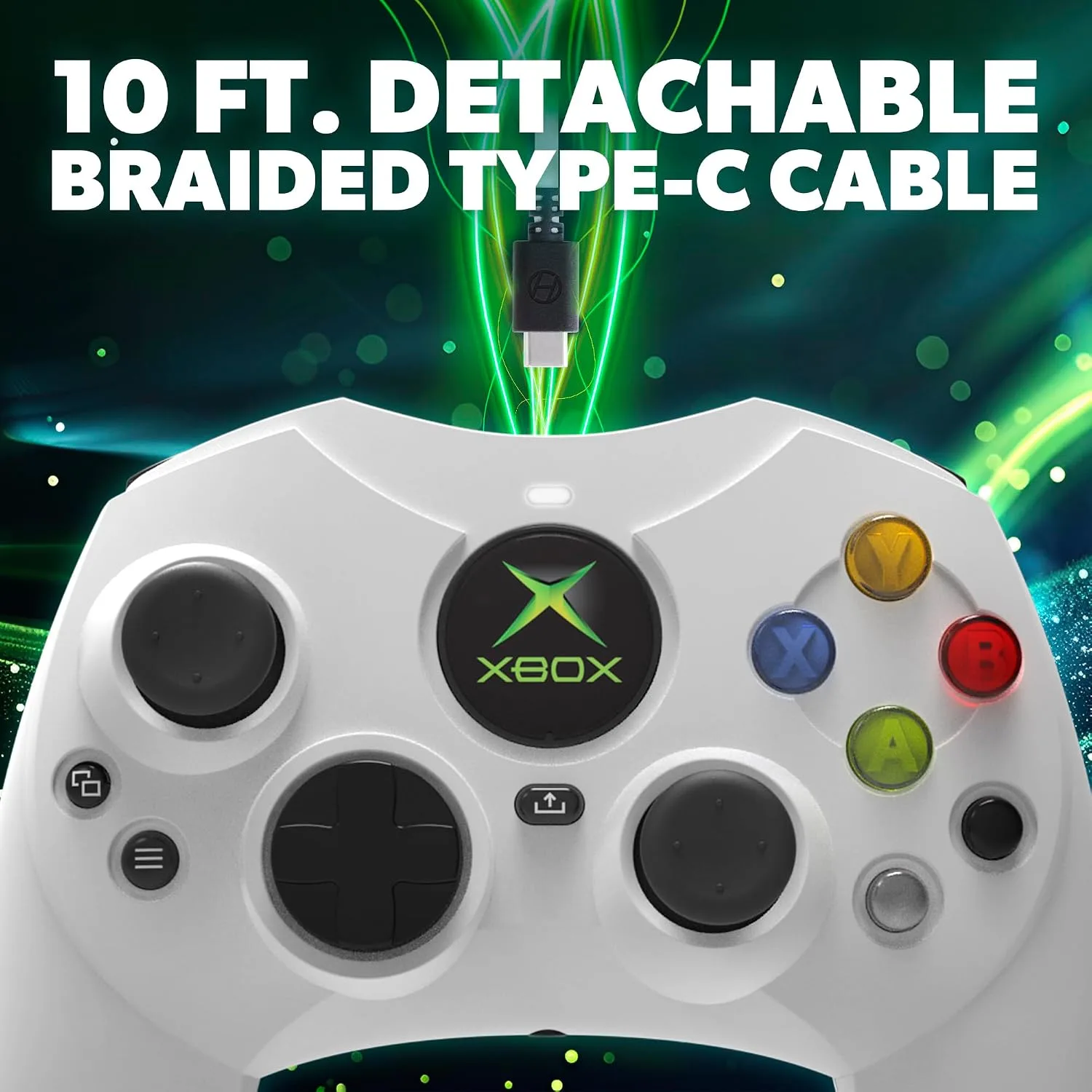 Hyperkin - DuchesS Wired Controller for XBOX Series X|S, XBOX One, Windows 10|11, PC, with Hall Effect Joysitcks, Audio Jack, Impulse Triggers, Gamepad for Gamers - White - Officially licensed