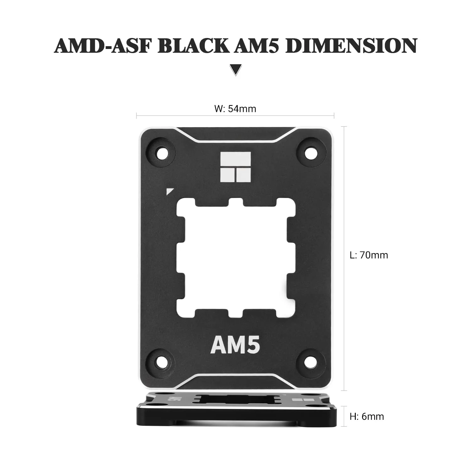 Thermalright ASF-Black AM5 CPU Holder, Corrective Anti-Bending Fixing Frame, Full-Fit Fixed Non-Marking Mounter, AM5 Anti-Bending Contact Frame, CPU Cooler Standard