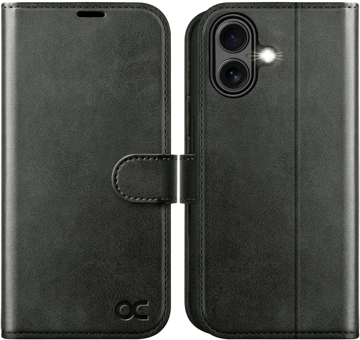 OCASE for iPhone 16 Wallet Case, Card Holder, Graphite